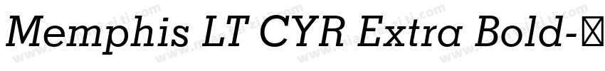 Memphis LT CYR Extra Bold字体转换